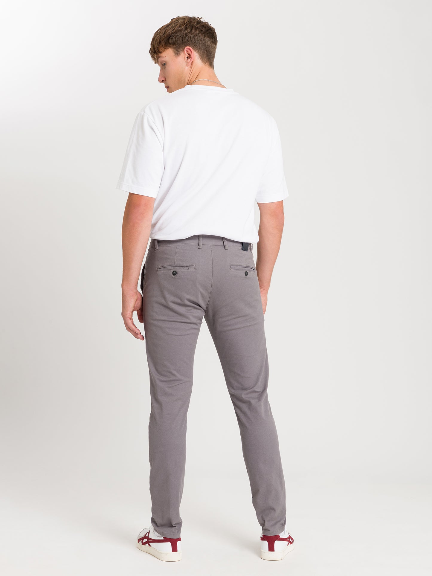 Herren Chino Slim Tapered Fit grau