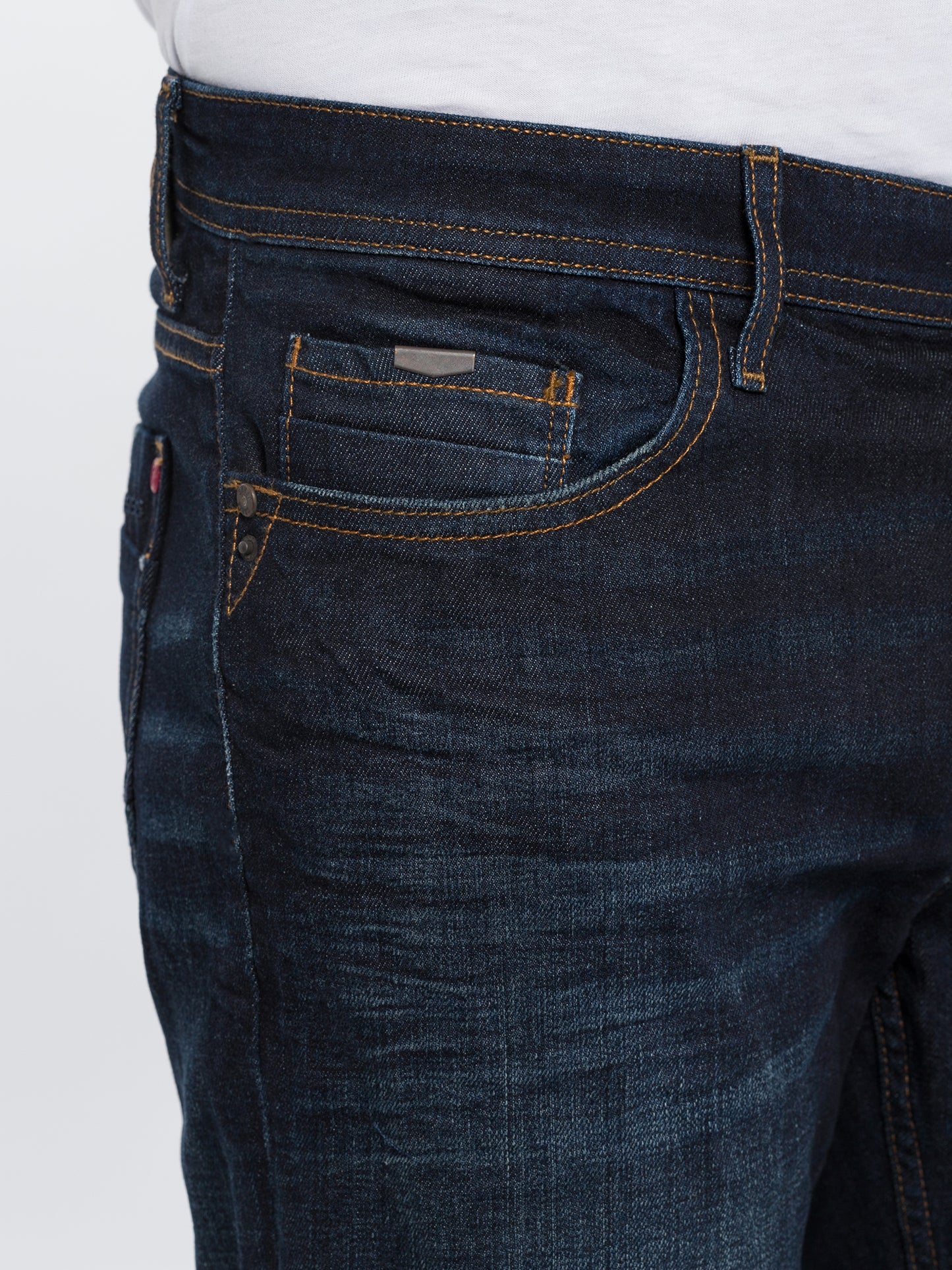 Antonio men's jeans relaxed fit regular waist straight leg dark blue