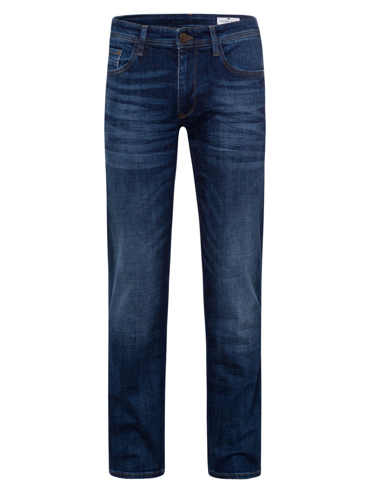 Antonio men's jeans relaxed fit regular waist straight leg dark blue