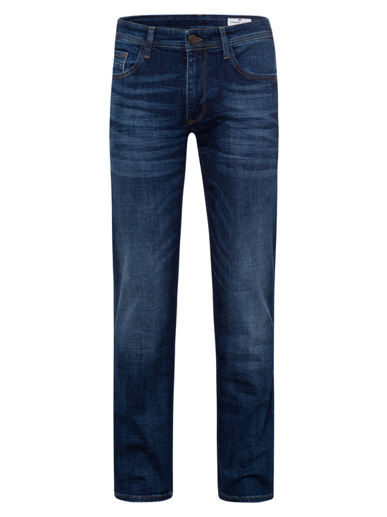 Antonio men's jeans relaxed fit regular waist straight leg dark blue