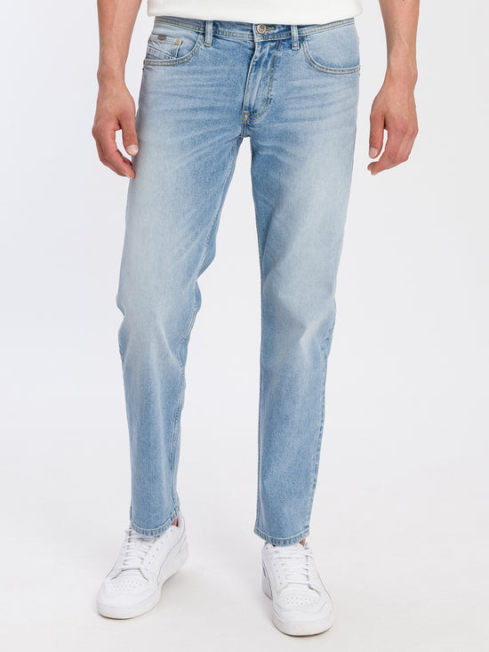 Antonio men's jeans relaxed fit regular waist straight leg light blue