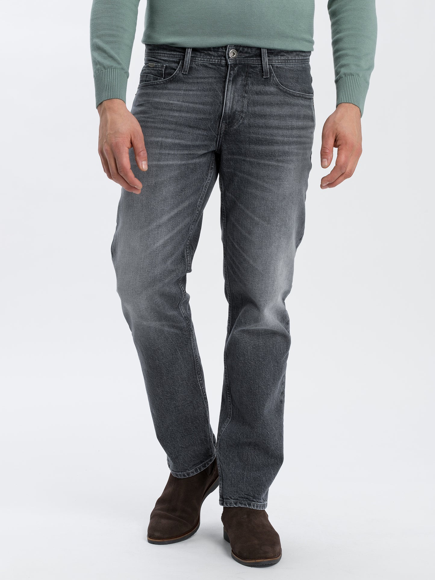Antonio Herren Jeans Relaxed Fit Regular Waist Straight Leg dunkelgrau