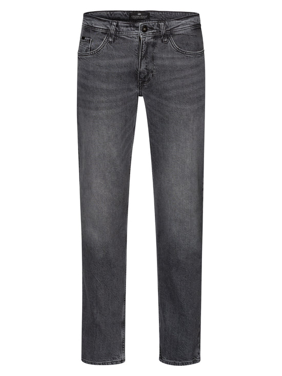 Antonio men's jeans relaxed fit regular waist straight leg grey.