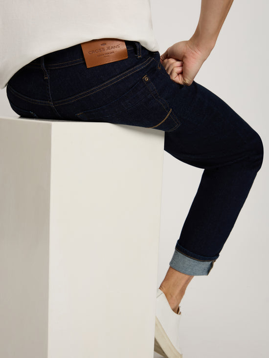 Antonio Herren Jeans Relaxed Fit Straight Leg tiefblau