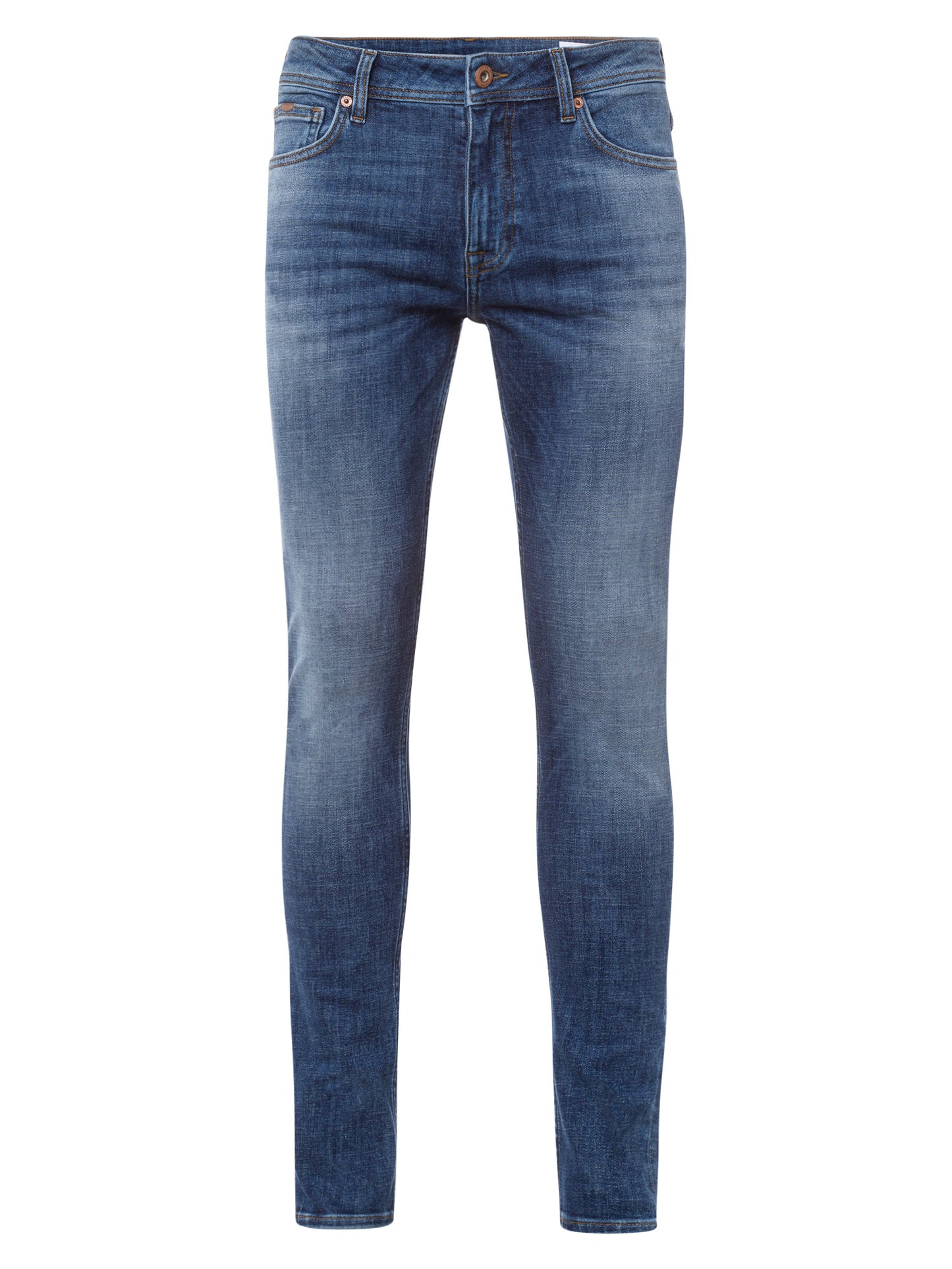 Scott Herren Jeans Skinny Fit Regular Waist mittelblau