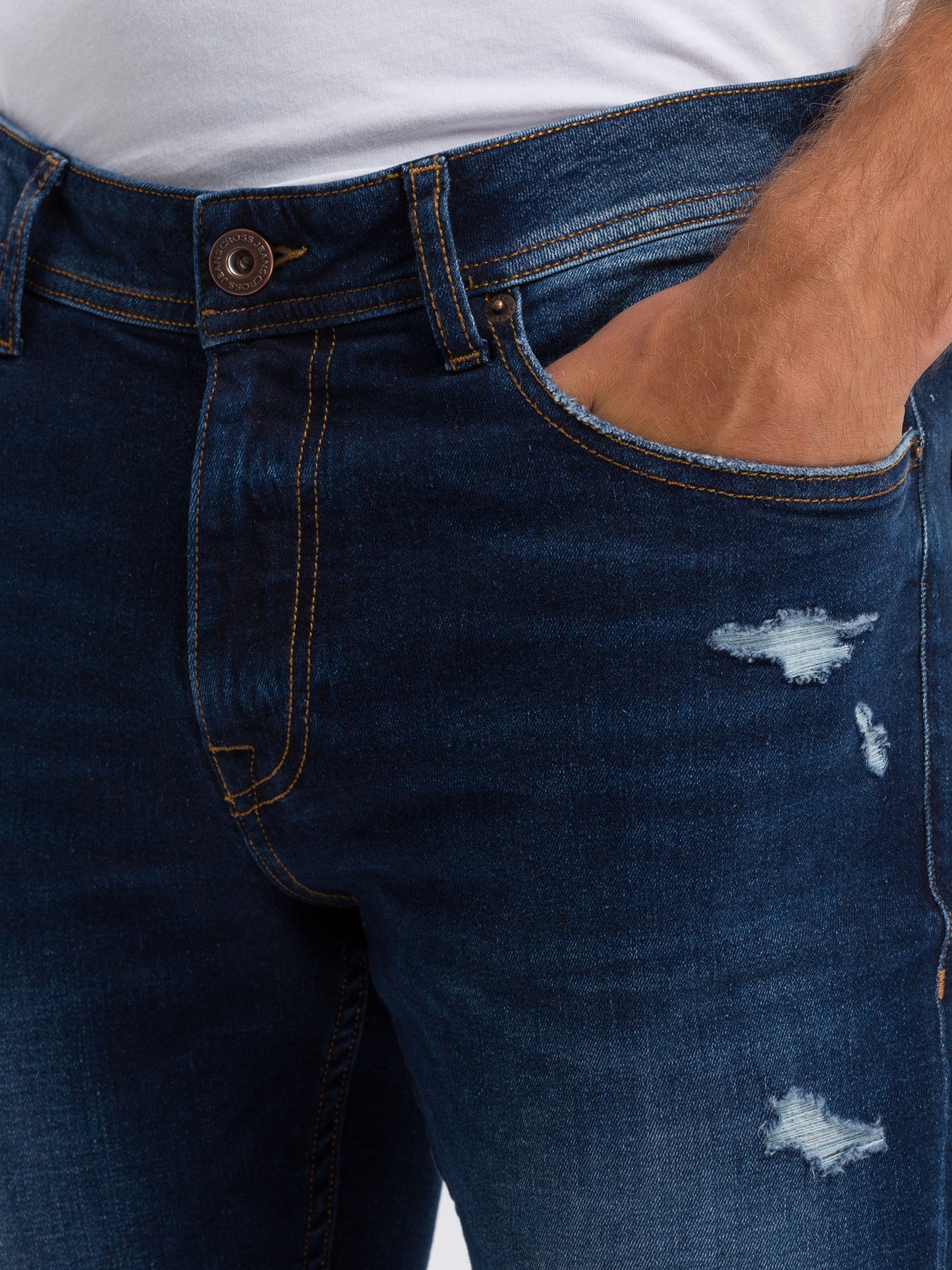 Scott Herren Jeans Skinny Fit Regular Waist dunkelblau