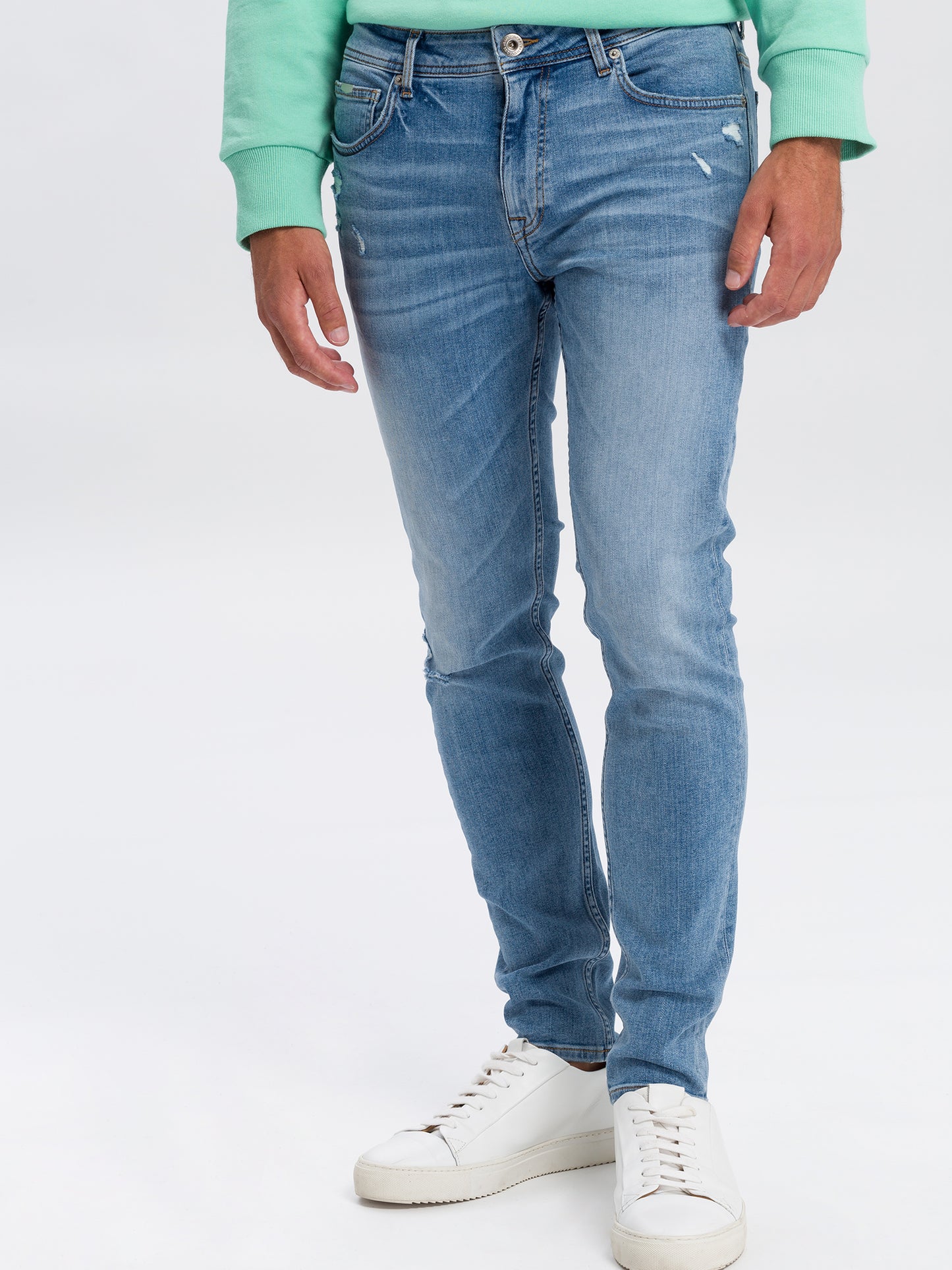 Scott Herren Jeans Skinny Fit Regular Waist hellblau