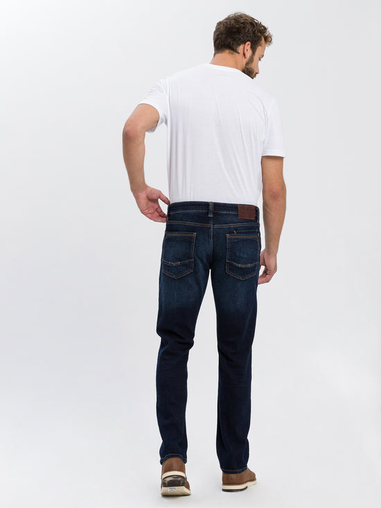 Dylan Herren Jeans Regular Fit Regular Waist Straight Leg dunkles blau