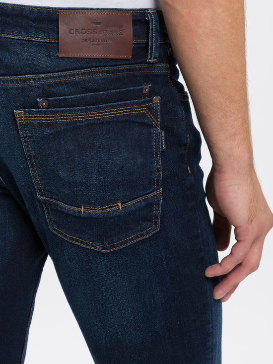 Dylan Herren Jeans Regular Fit Regular Waist Straight Leg dunkles blau