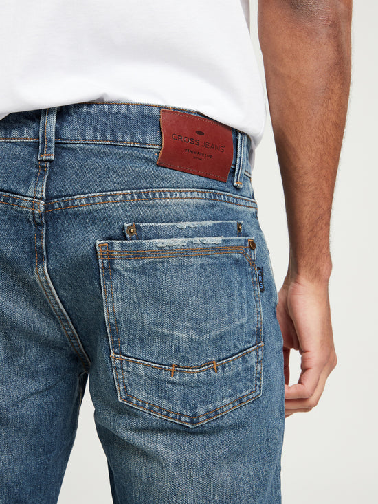 Dylan men's jeans regular fit regular waist straight leg light blue.