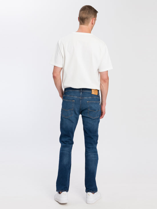 Dylan Herren Jeans Regular Fit Regular Waist Straight Leg blau