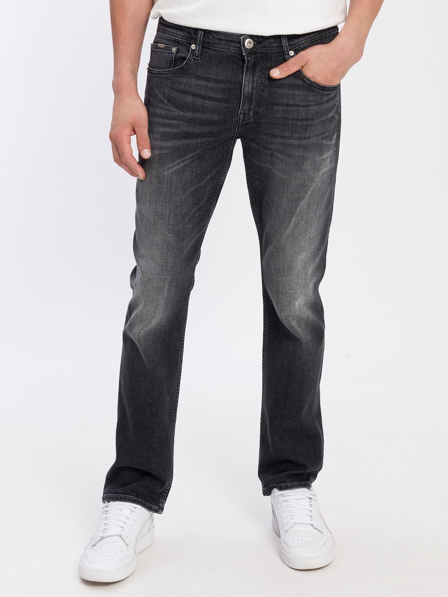 Dylan Herren Jeans Regular Fit Regular Waist Straight Leg dunkel grau