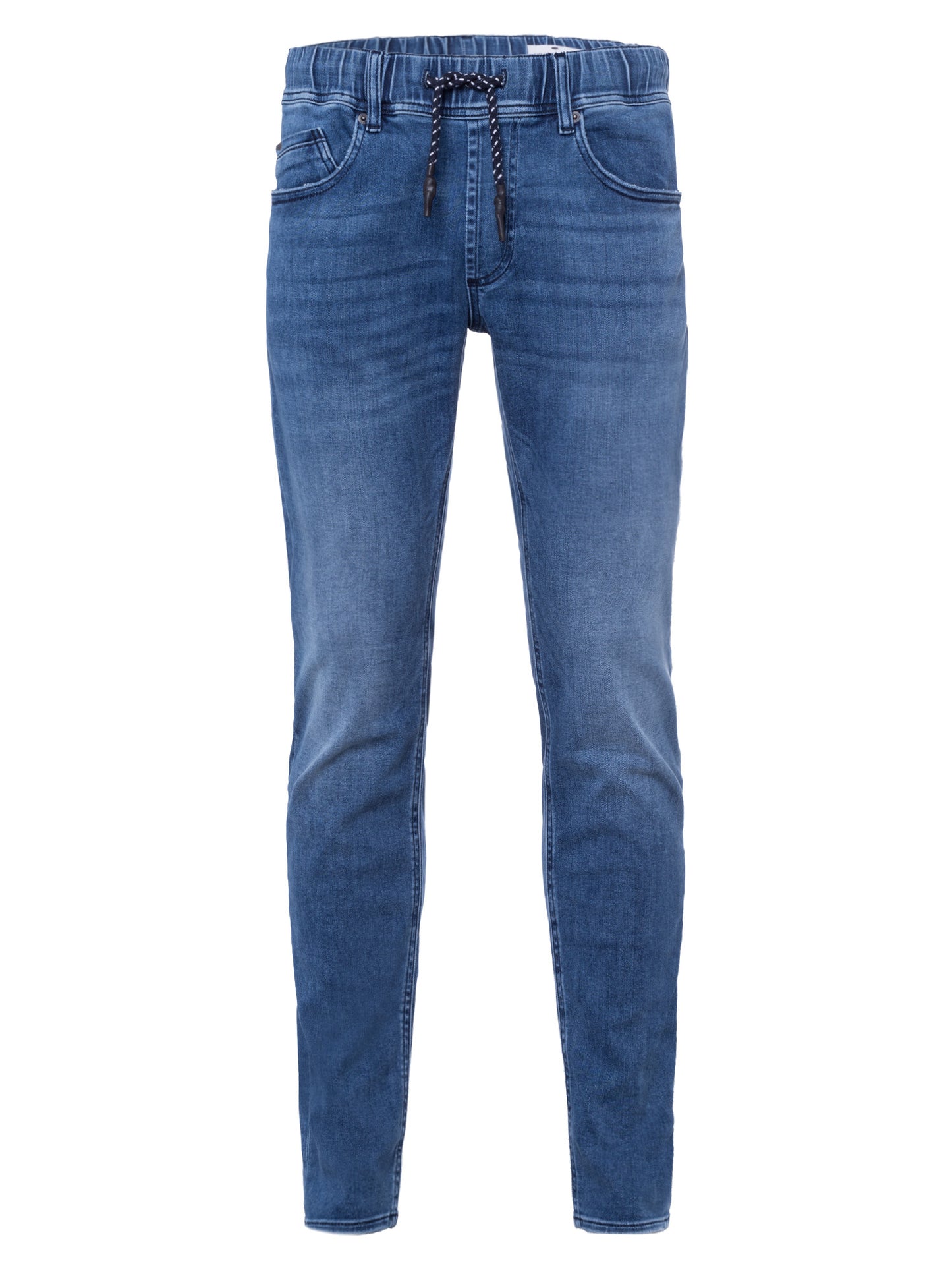 Jimi Men's Jeans Slim Fit Regular Waist Tapered Leg Medium Blue
