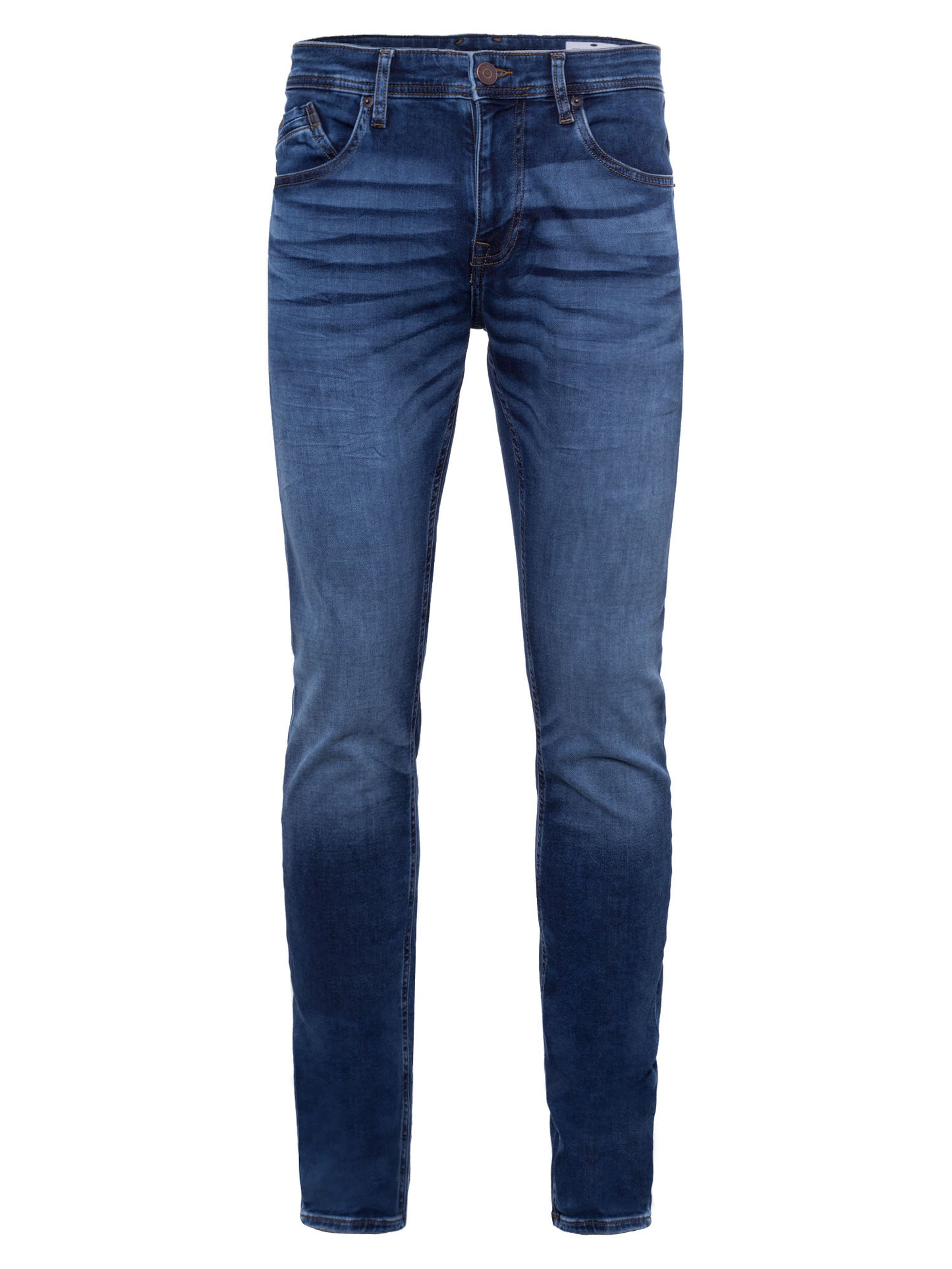 Jimi Herren Jeans Slim Fit Regular Waist Tapered Leg blau