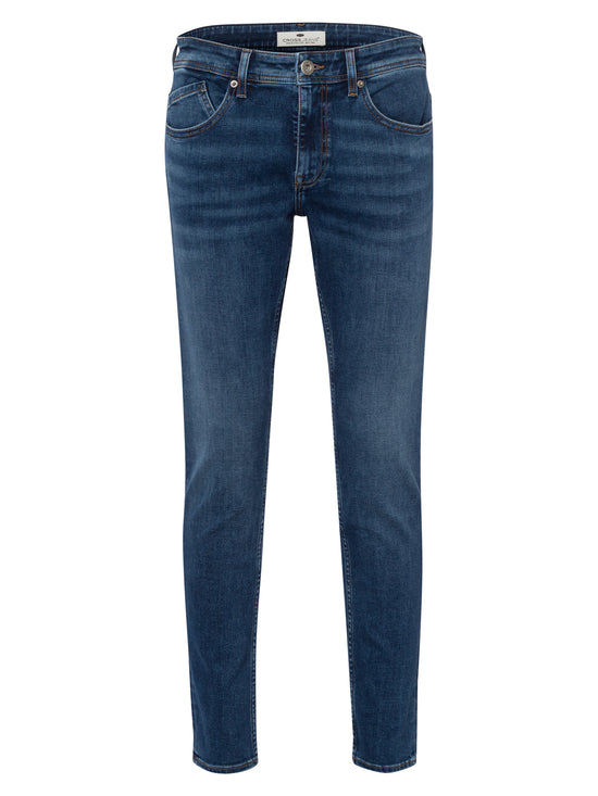 Jimi Men's Jeans Slim Fit Regular Waist Tapered Leg Medium Blue
