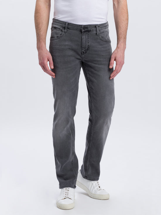 Damien men's jeans slim fit regular waist straight leg grey