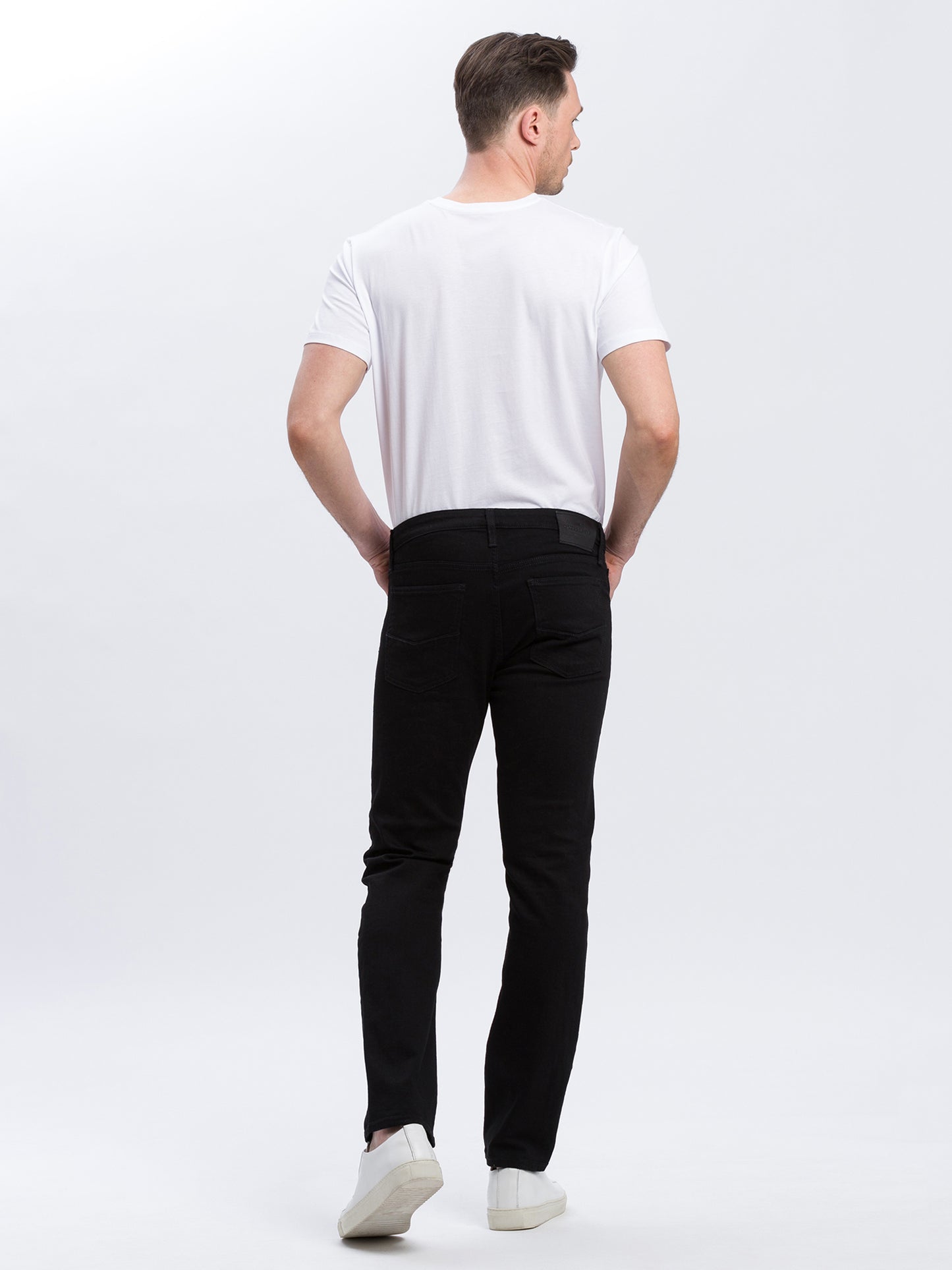 Damien Herren Jeans Slim Fit Regular Waist Straight Leg schwarz