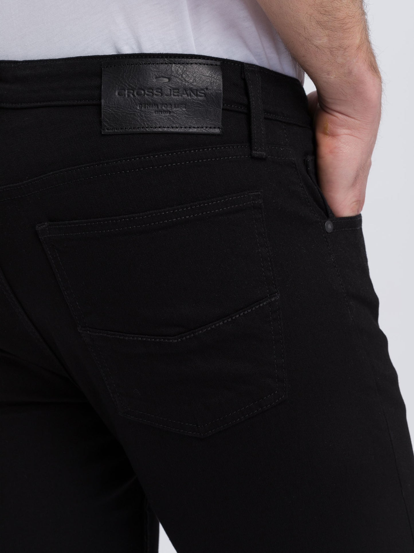 Damien Herren Jeans Slim Fit Regular Waist Straight Leg schwarz