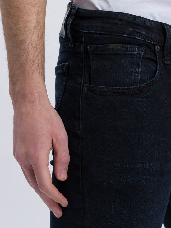 Damien Herren Jeans Slim Fit Regular Waist Straight Leg schwarzblau