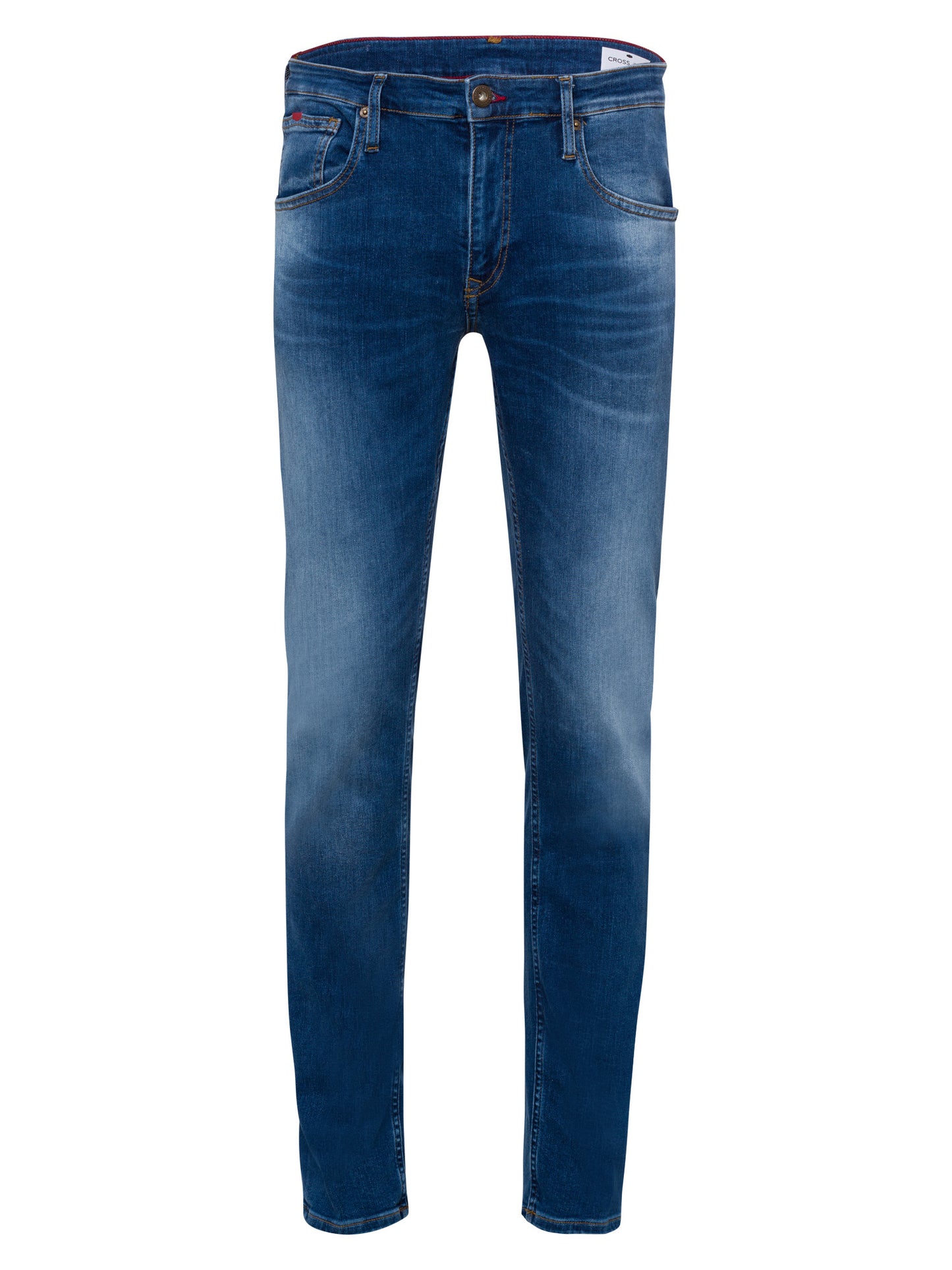 Damien Herren Jeans Slim Fit Regular Waist Straight Leg mittelblau