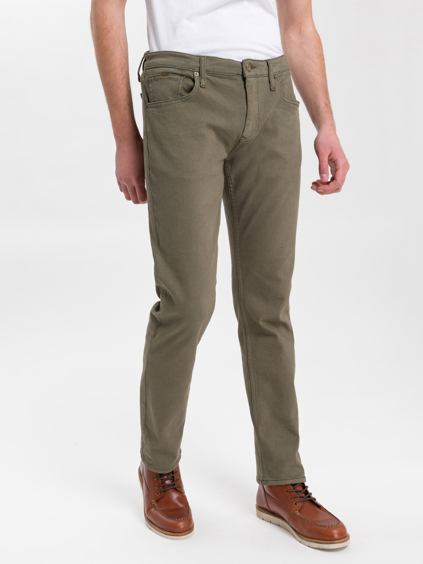 Damien men's jeans slim fit regular waist straight leg khaki