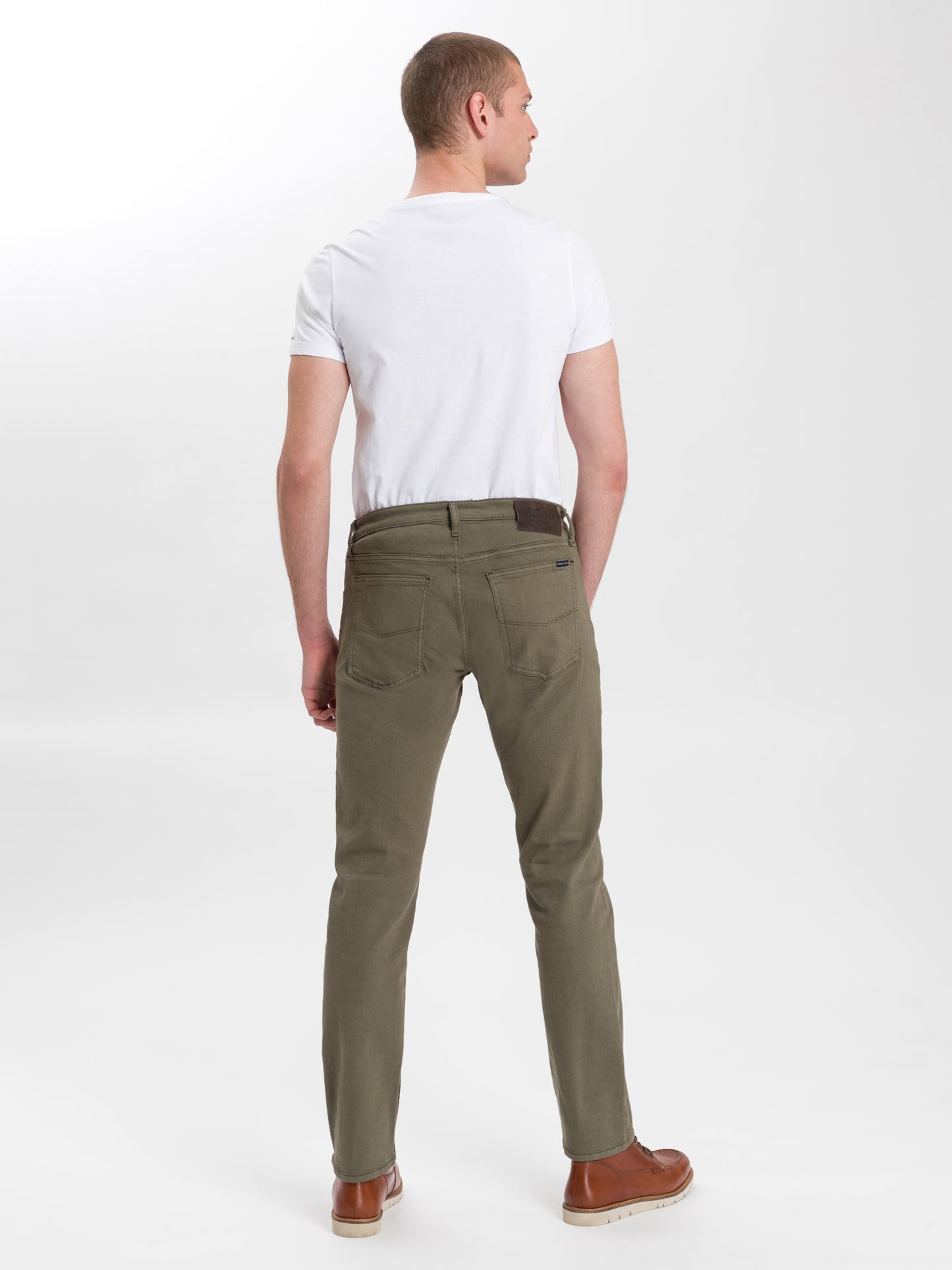 Damien men's jeans slim fit regular waist straight leg khaki