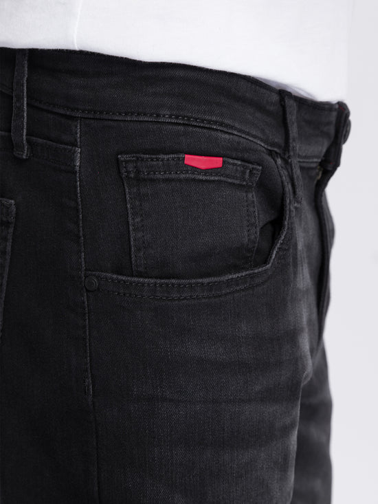 Damien men's jeans slim fit regular waist straight leg black