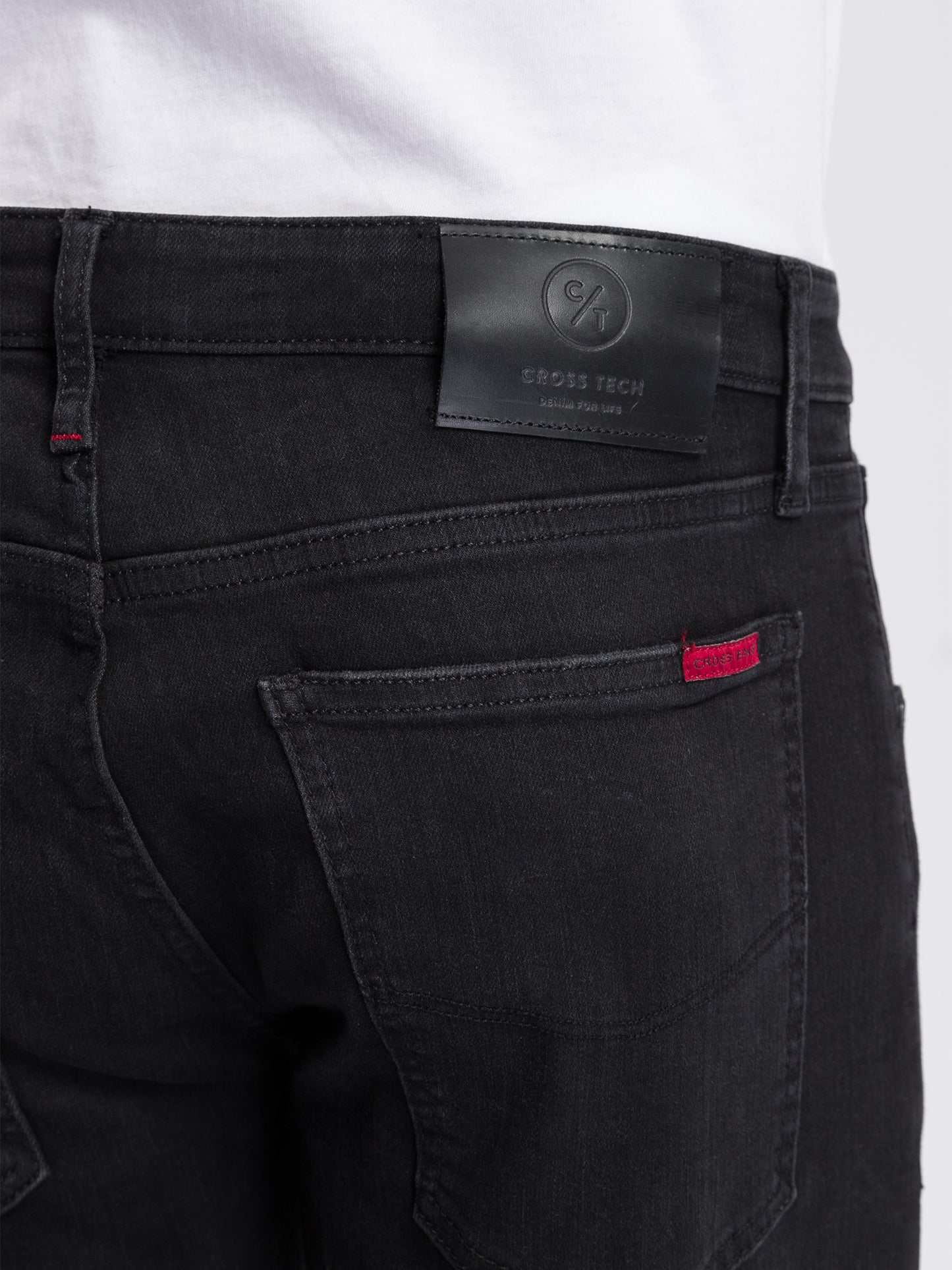 Damien men's jeans slim fit regular waist straight leg black