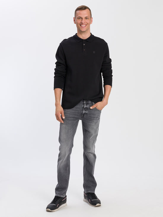Damien men's jeans slim fit regular waist straight leg light grey