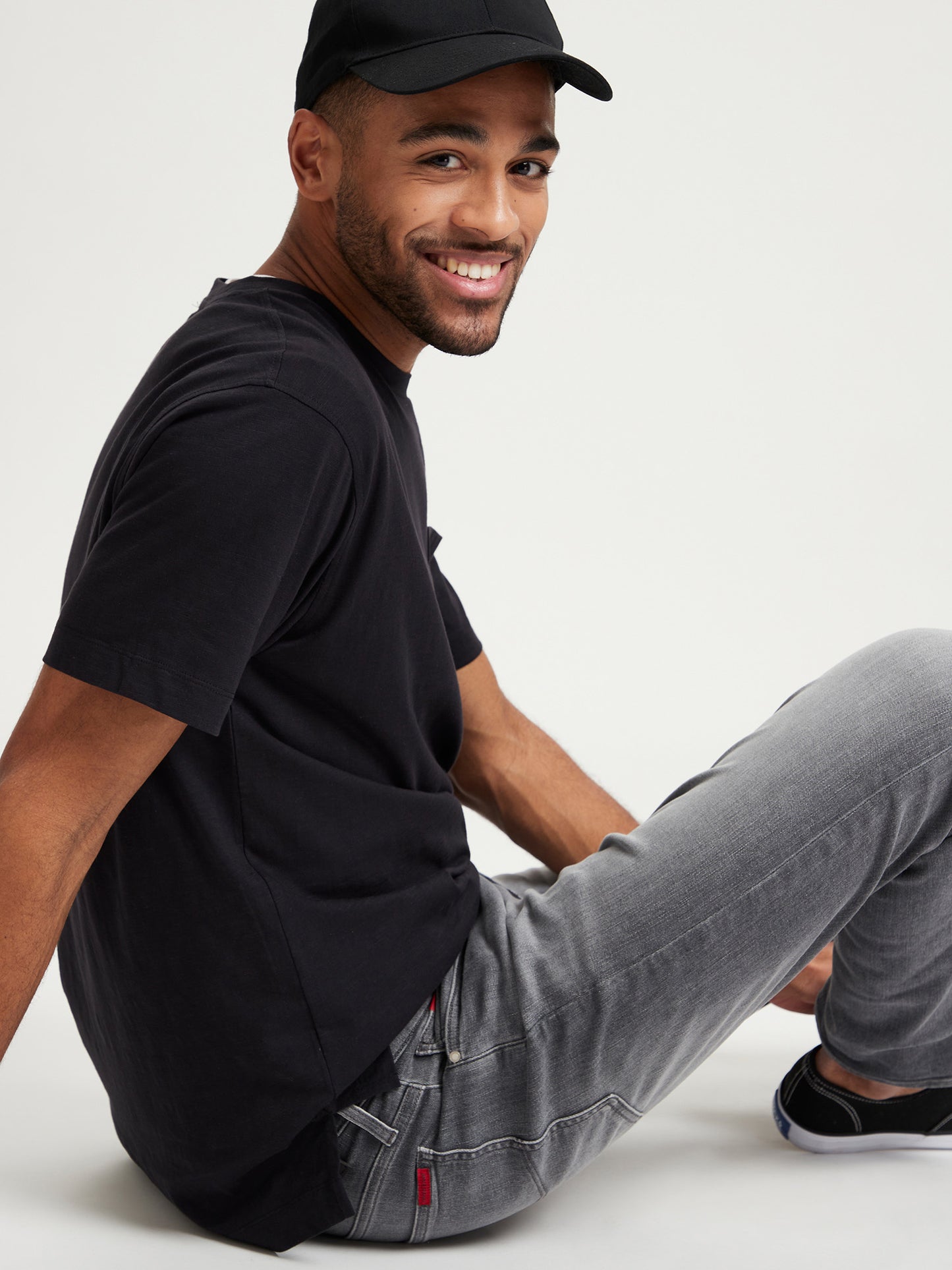 Damien Herren Jeans Slim Fit Straight Leg grau