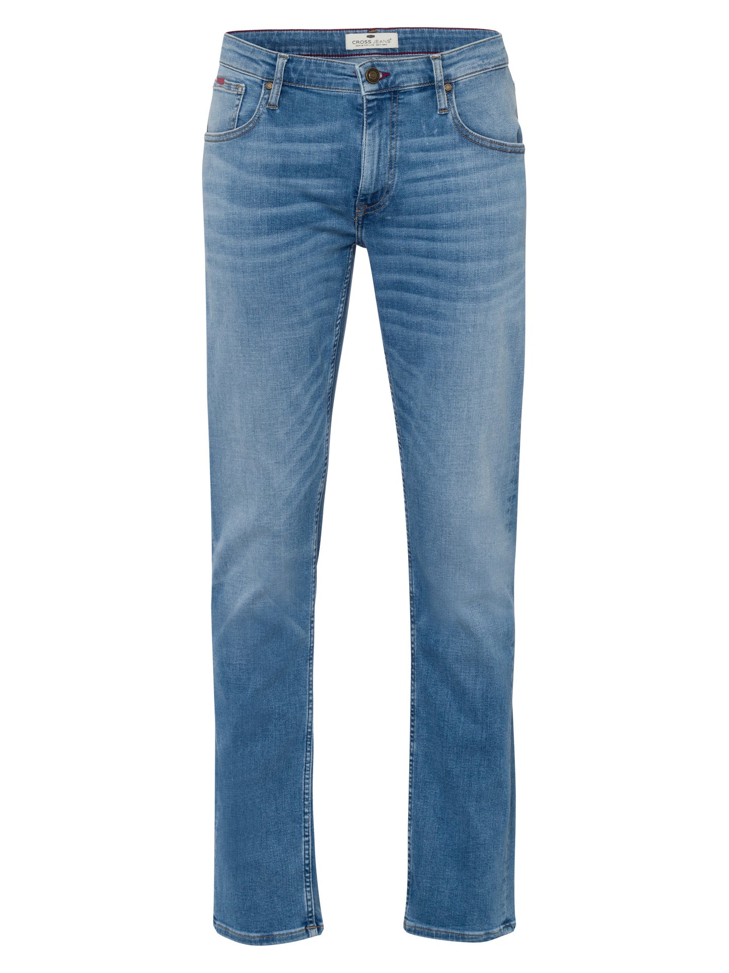 Damien Herren Jeans Slim Fit Regular Waist Straight Leg Hellblau