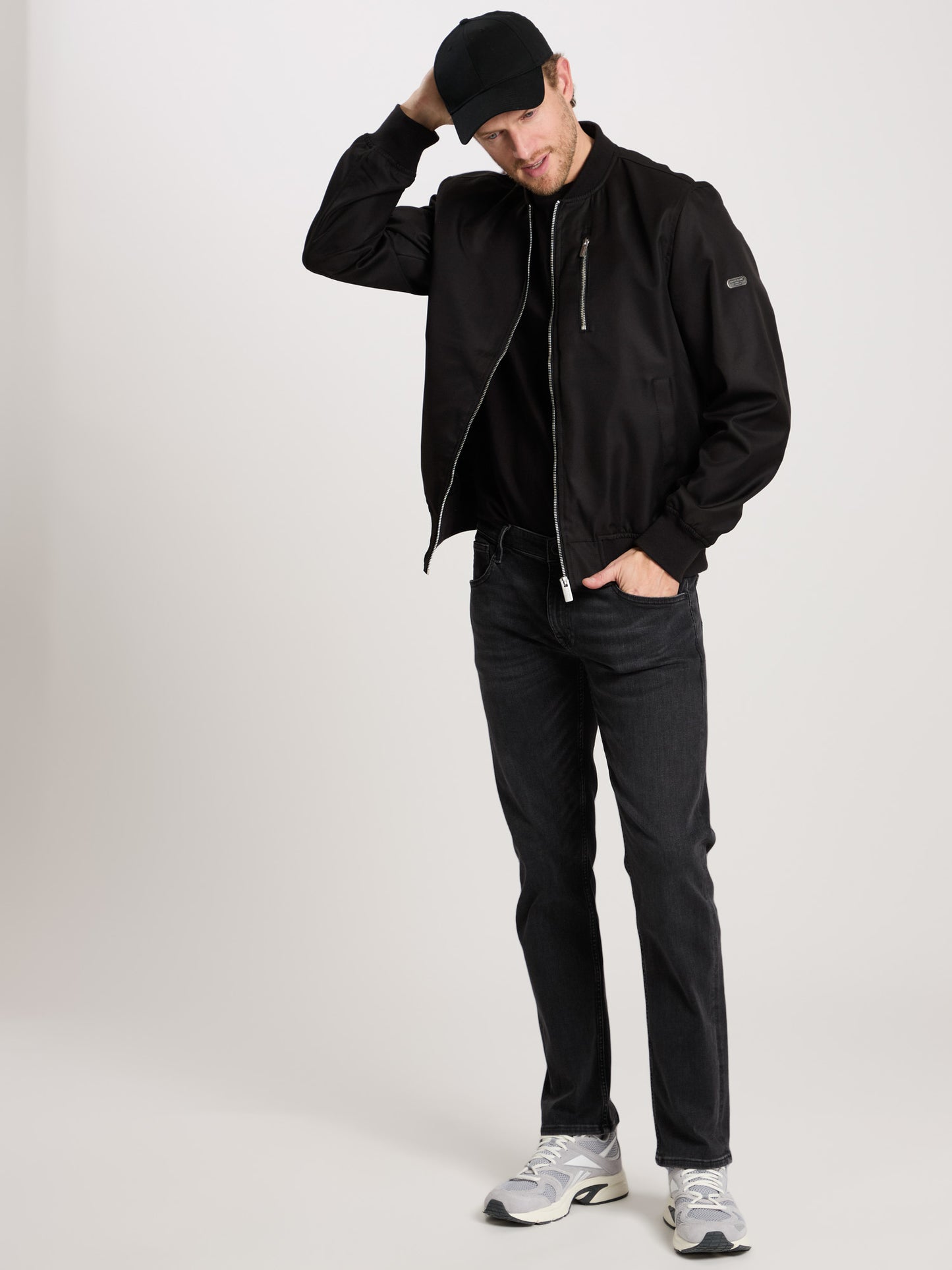 Damien Herren Jeans Slim Fit Straight Leg anthrazit