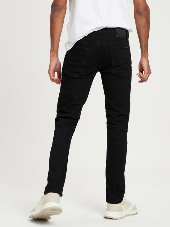 Damien men's jeans slim fit regular waist straight leg black