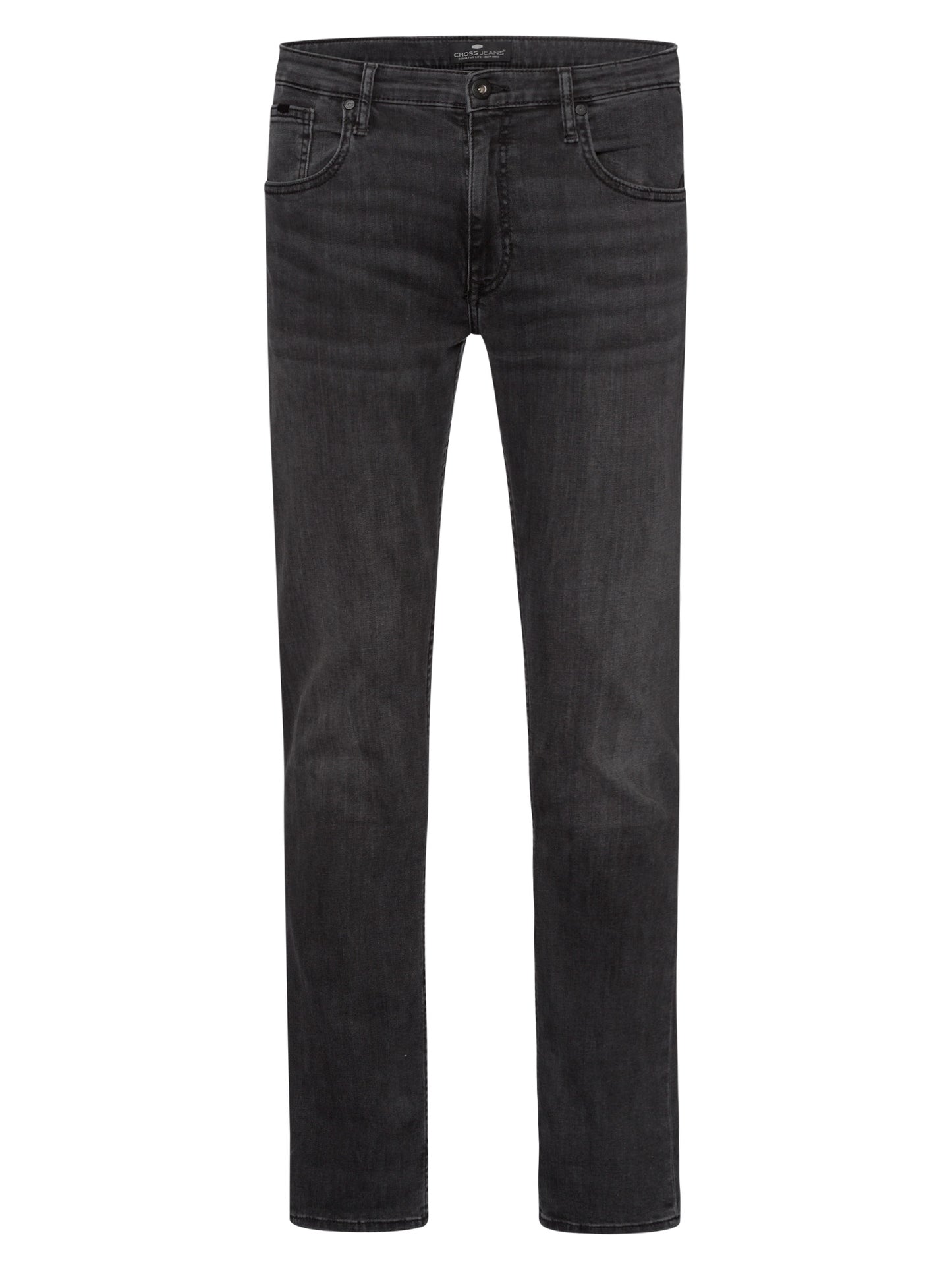 Damien men's jeans slim fit regular waist straight leg anthracite grey