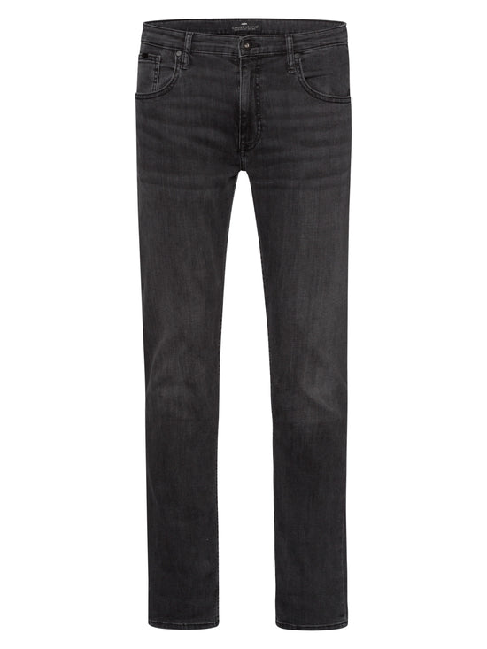 Damien men's jeans slim fit regular waist straight leg anthracite grey