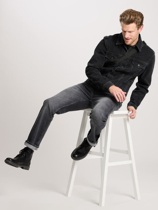 Colin Herren Jeans Slim Fit Bootcut anthrazit