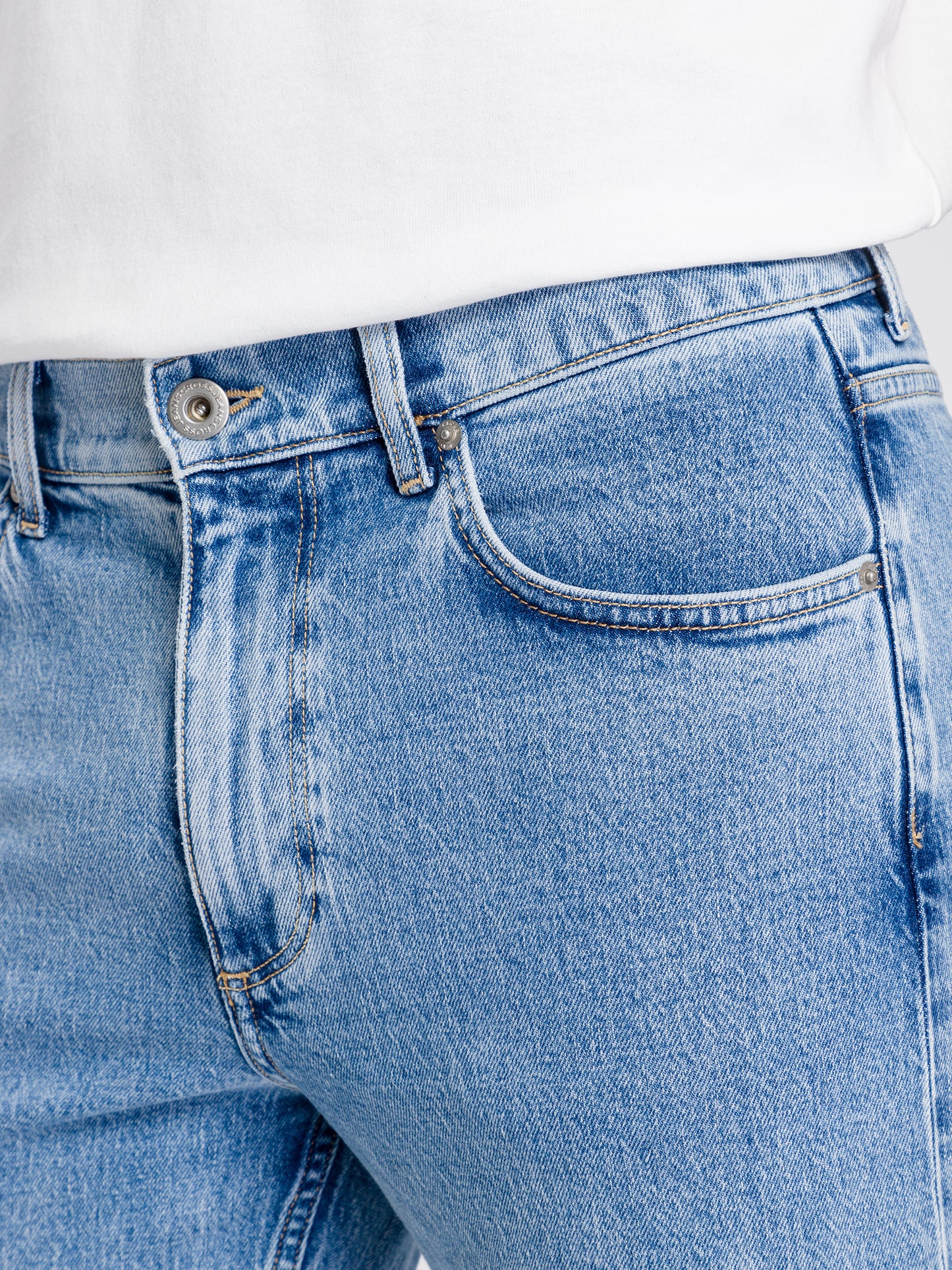 Fınn Herren Jeans Regular Fit Tapered Leg hellblau