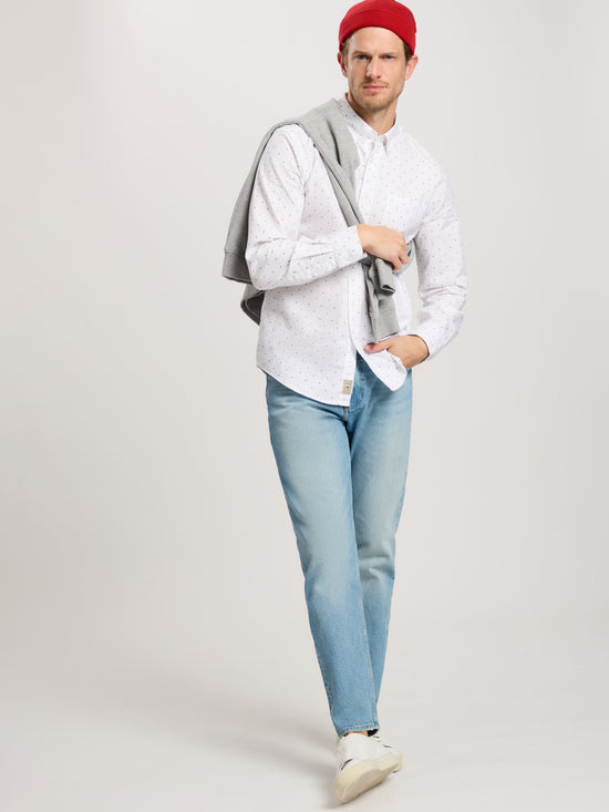 Finn Herren Jeans Tapered Fit Straight Leg helles mittelblau