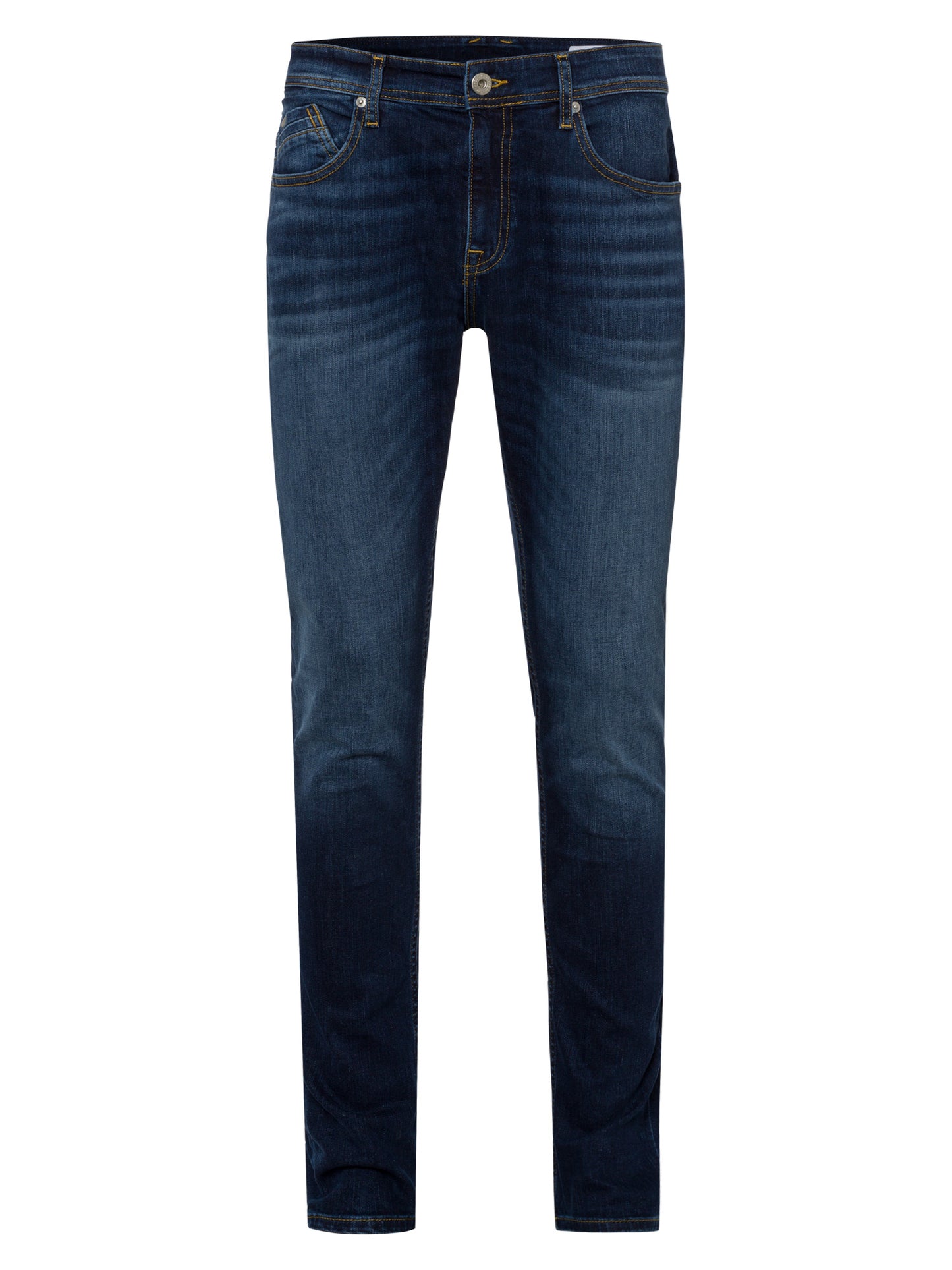 Jimi men's jeans slim fit regular waist tapered leg dark blue
