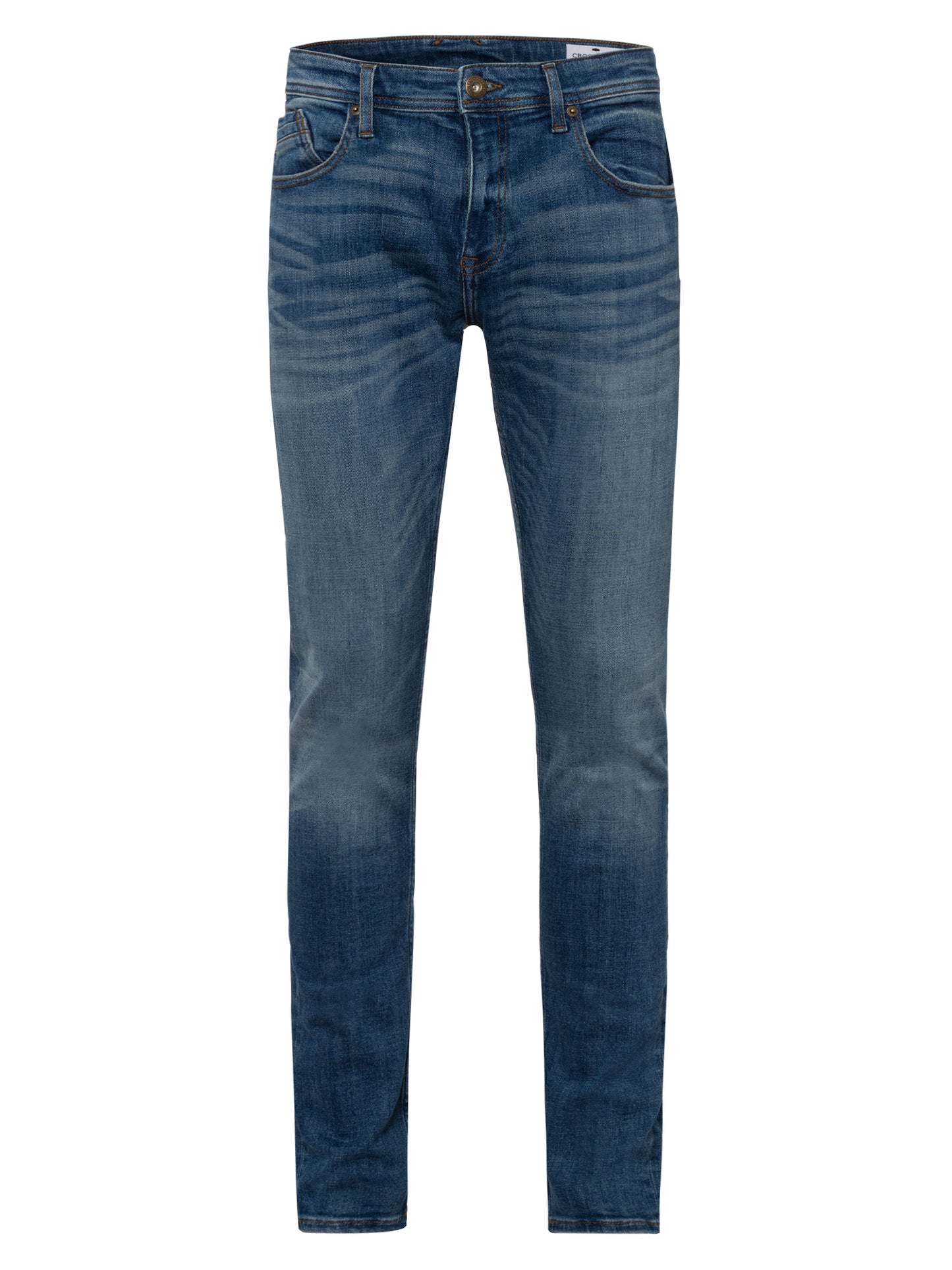 Jimi Men's Jeans Slim Fit Regular Waist Tapered Leg Medium Blue