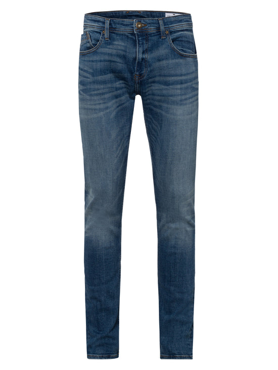 Jimi Men's Jeans Slim Fit Regular Waist Tapered Leg Medium Blue