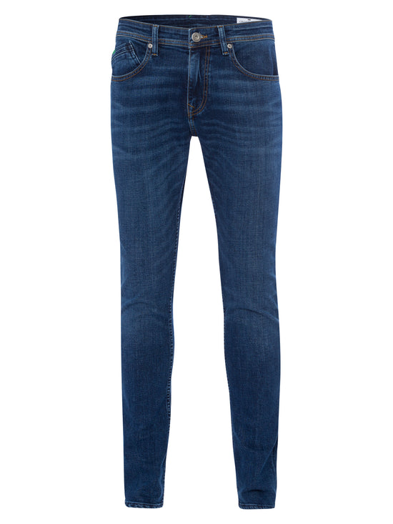 Jimi Men's Jeans Slim Fit Regular Waist Tapered Leg Medium Blue