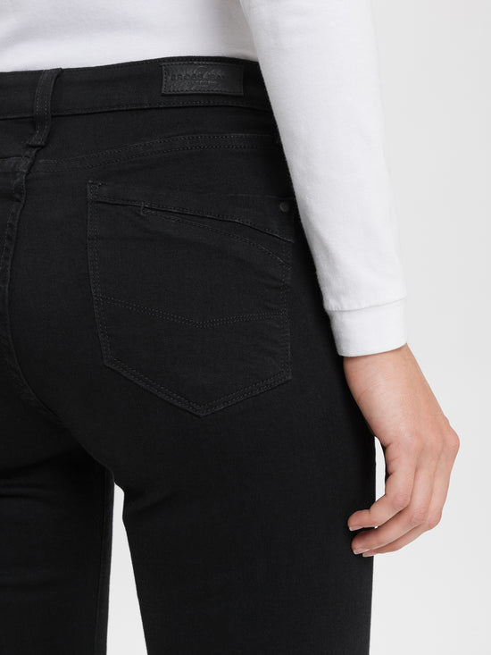 Lauren Damen Jeans Regular Fit High Waist Bootcut schwarz