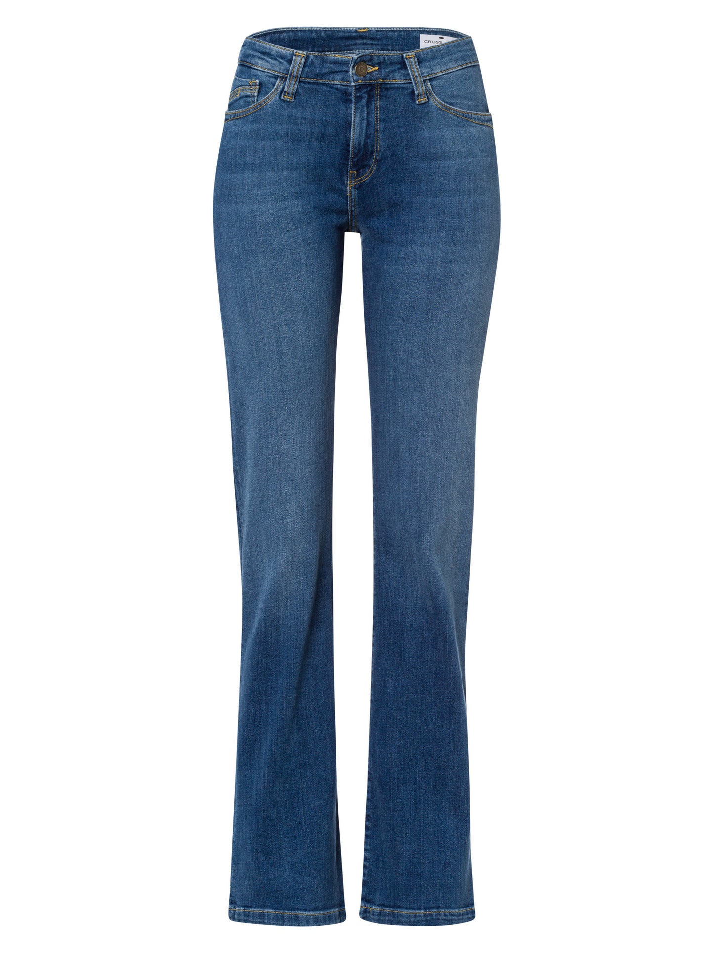 Lauren Damen Jeans Regular Fit Mid Waist Bootcut mittelblau