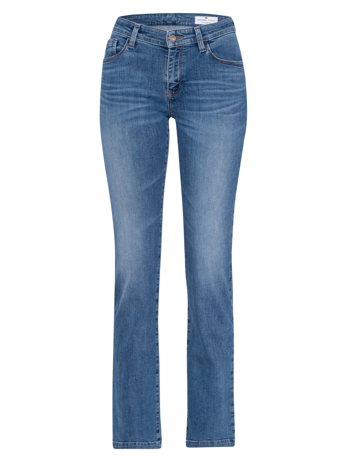 Lauren Damen Jeans Regular Fit Mid Waist Bootcut mittelblau