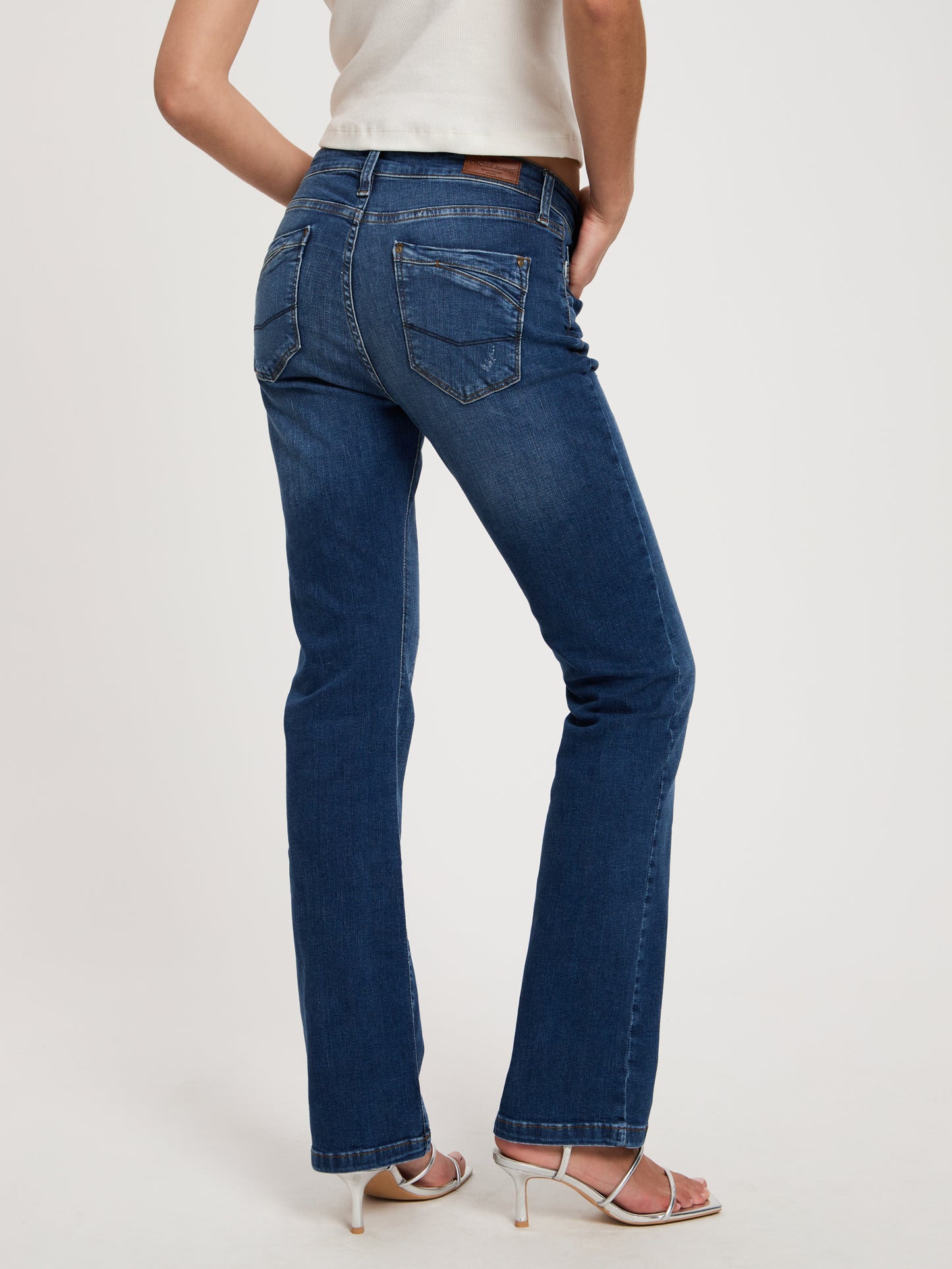 Lauren Damen Jeans Regular Fit Mid Waist Bootcut mittelblau