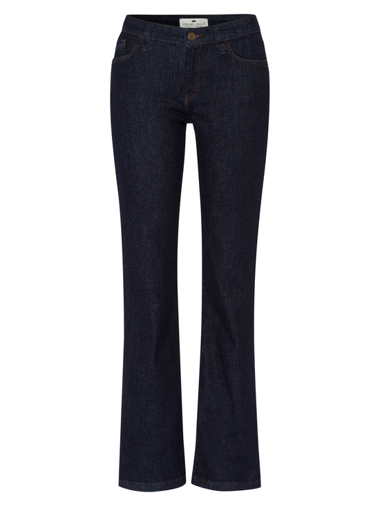 Lauren women's jeans regular fit high waist bootcut rinsed
