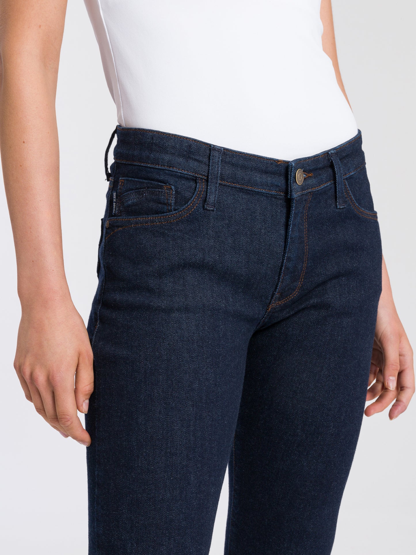 Lauren women's jeans regular fit high waist bootcut rinsed