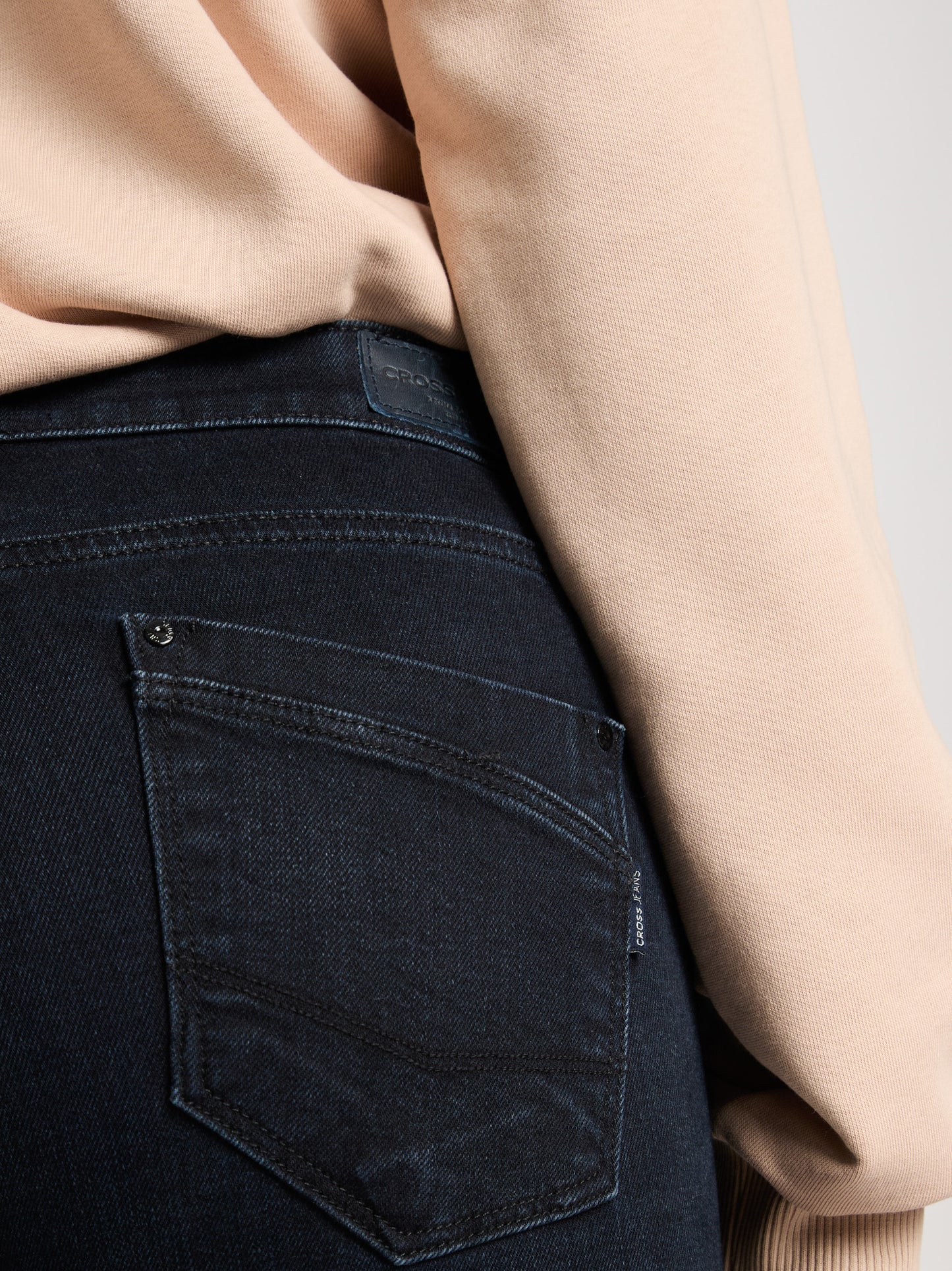 Lauren Damen Jeans Regular Fit Mid Waist Bootcut blau-schwarz.