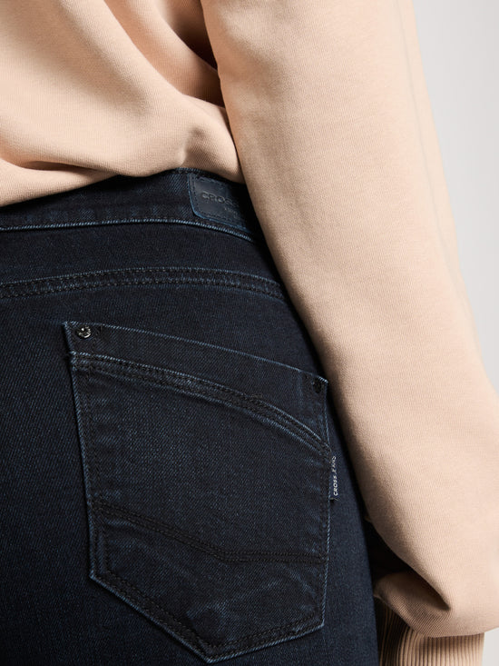 Lauren Damen Jeans Regular Fit Mid Waist Bootcut blau-schwarz.